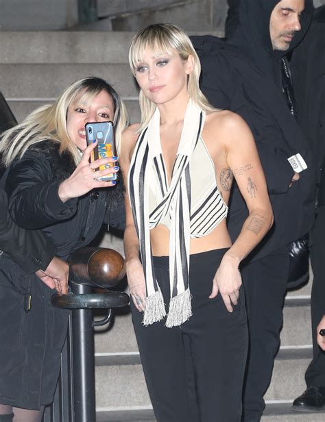 Miley Cyrus Laughs Off Nip Slip After Wearing A Scarf As A Top At New