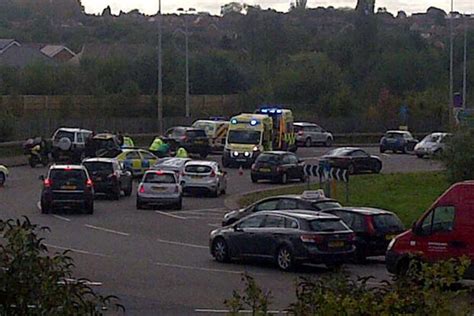 Two In Hospital After Motorbike And Car Collide In Cannock Express And Star