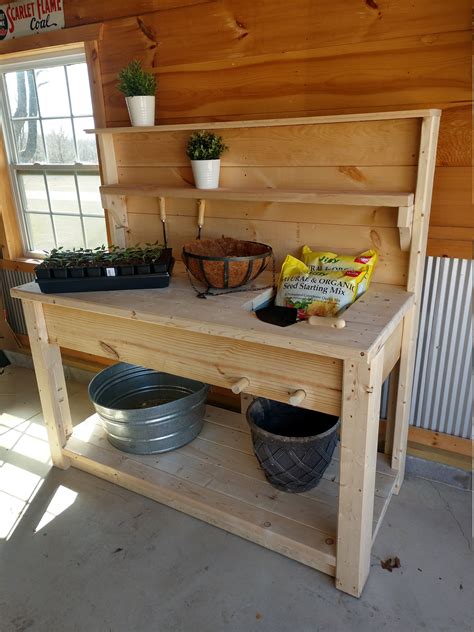 Diy Potting Bench Plans Strong Elegant And Easy To Make Etsy