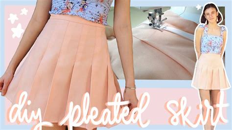 How To Make A Pleated Skirt Youtube