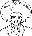 Dibujos de Emiliano Zapata 2 para Colorear para Colorear, Pintar e ...