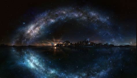 Wallpaper Digital Art Sky Milky Way Nebula