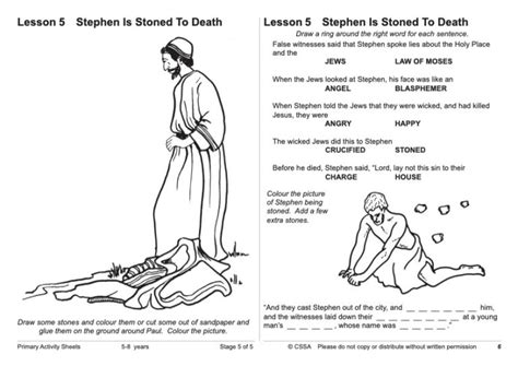 Stephen Is Stoned To Death Cssa Primary Stage 5 Lesson 5 Magnify