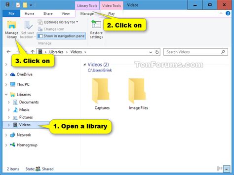 Remove Included Folder From Library In Windows 10 Tutorials