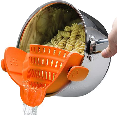 Cookware Clip On Strainer Pan Pasta Strainer Silicone Food Strainer