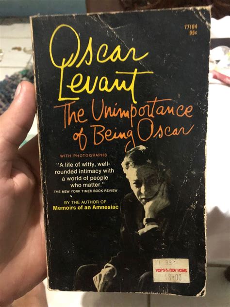 The Unimportance Of Being Oscar Oscar Levant 1968 Hobbies And Toys