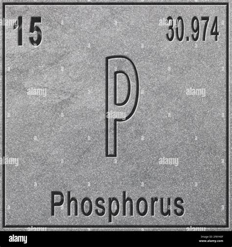 Phosphorus Chemical Element Sign With Atomic Number And Atomic Weight