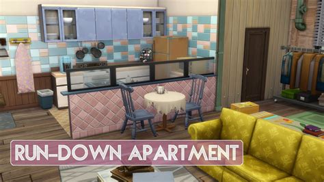 Sims 4 Apartment Renovation Run Down Apartment Youtube