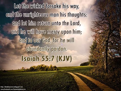 Daily Bible Verses Isaiah 55 7