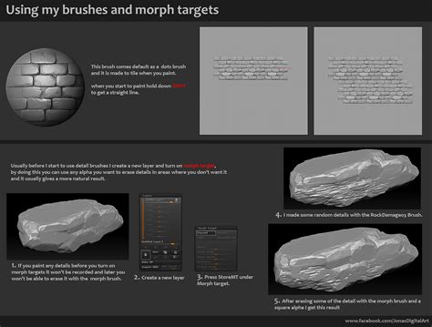 Zbrush - 18 Brushes + mini tutorial | ZBrushCentral Japan