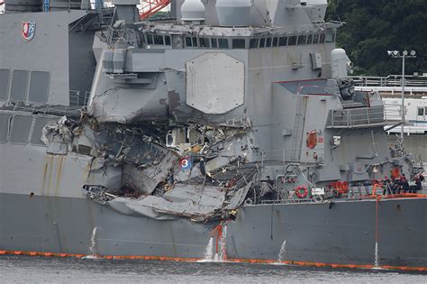 Us Destroyer Almost Foundered After Collision Bodies Found Seventh