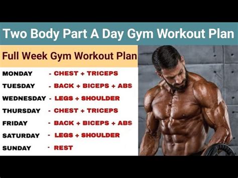 Full Week Gym Workout Chart