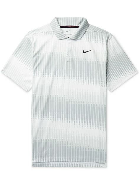 Nike Golf Tiger Woods Dri Fit Adv Printed Golf Polo Shirt White