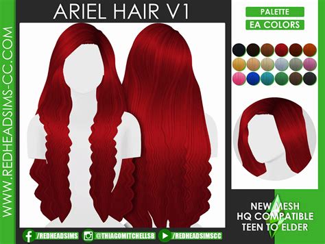 Coupure Electrique Ariel Mermaid Hair Sims 4 Hairs