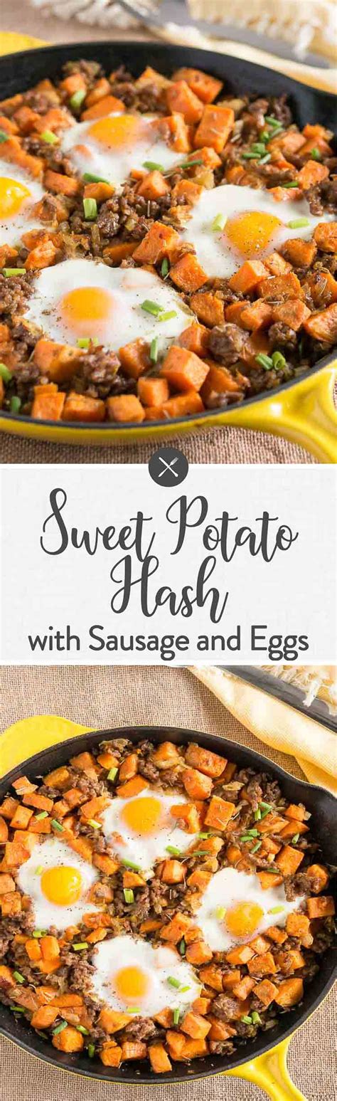 Sweet Potato Hash With Sausage And Eggs Delicious Meets Healthy