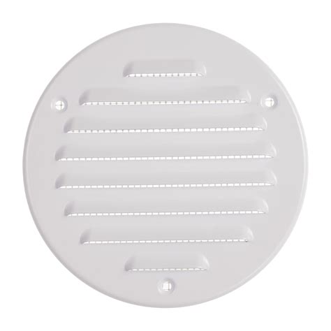 Vent Systems 4 Inch White Metal Vent Cover Round Soffit Air