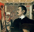 Franz Von Stuck - Self Portrait in the Studio [1905] [Alte und Neue ...