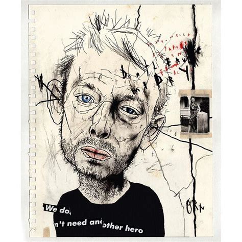 Thom Yorke Drawing Original Sold But Signed Prints Available On Etsy