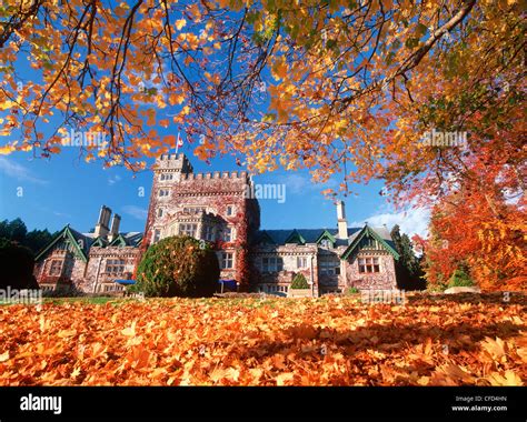 Hatley Castle In The Fall Vancouver Island British Columbia Canada