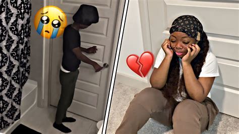 CRYING WITH THE DOOR LOCKED PRANK ON BabeFRIEND Cute Reaction YouTube