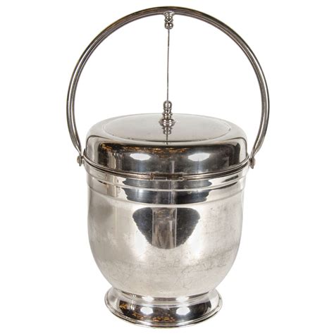 Art Deco Silver Plated Ice Bucket By The Sheffield Silver Company At