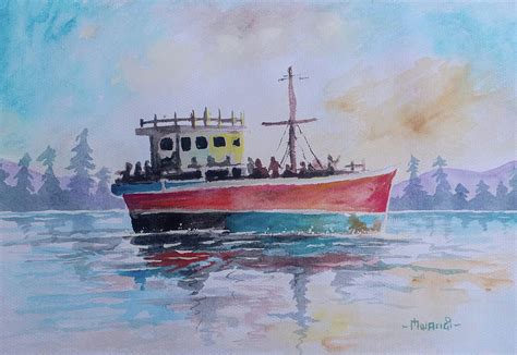 Big Boat Painting By Anthony Mwangi