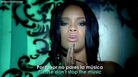 Rihanna Dont Stop The Music Lyrics Español Video Official Youtube Music