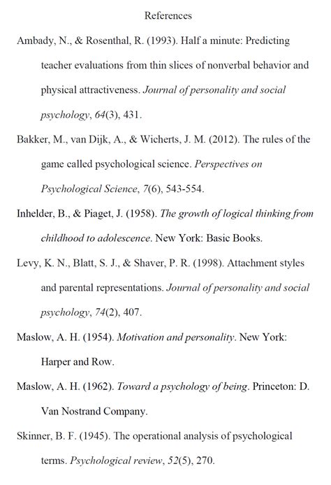 Make sure you run your completed paper through the citation. An Example of an APA Format Reference Page | Simply Psychology