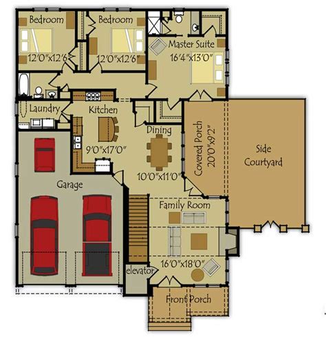 My floor plan, free software to make your own and more. Small Single Story House Plan | Fireside Cottage