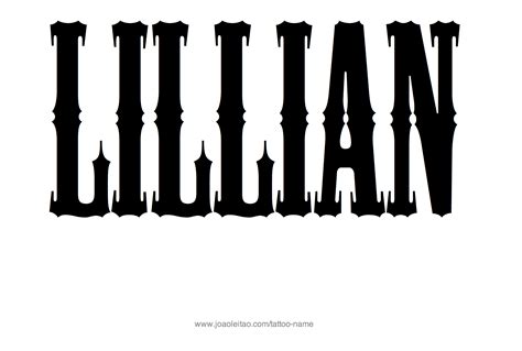 Lillian Name Tattoo Designs