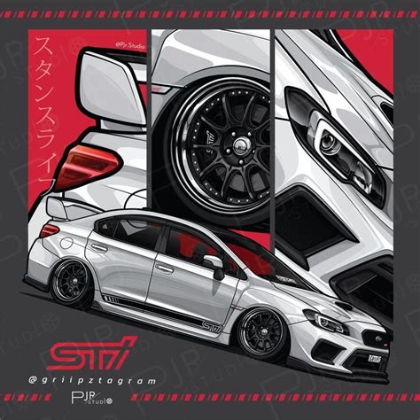 Stance Wrx Sti Art Cars Car Artwork Cool Car Drawings