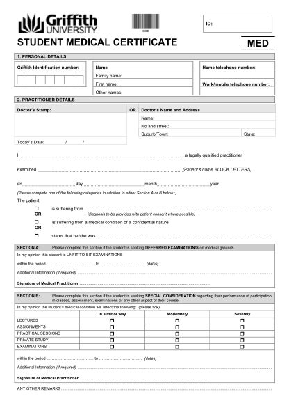 110 Medical Certificate For School Free To Edit Download And Print