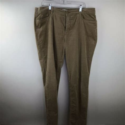 Croft And Barrow Tan Womens Stretch Zip Up Pants Size 16 Ebay