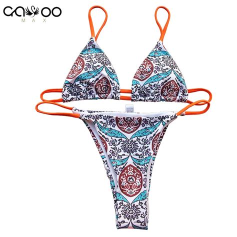 2018 Thong Bikinis Women Brazilian Bikini Swimsuit Beachwear Mini Bikini Set Swimwear Padded