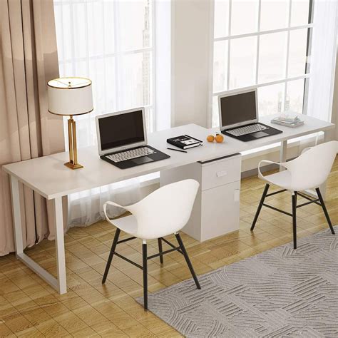 White l shaped desk home office. Tribesigns Rotating L-Shaped Computer Desk, 55 Inches ...