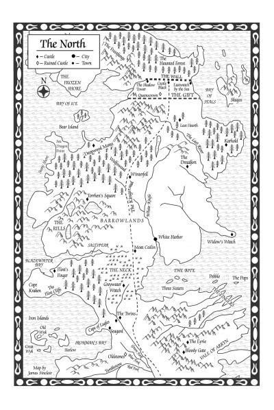 A Storm Of Swords Map Of The North A Wiki Of Ice And Fire
