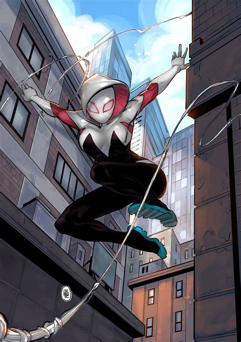 spider gwen by chickenzpunk spiderman spider spiderman artwork marvel spiderman art amazing