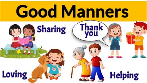 Good Manners For Kids Good Habits Good Manners Good Habits For