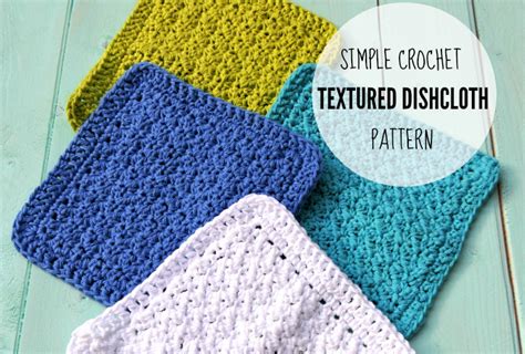 Crochet Textured Dishcloth Pattern Free Pattern By Just Be Crafty