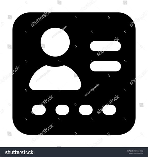 A Filled Design Of Personal Biodata Icon Royalty Free Stock Vector