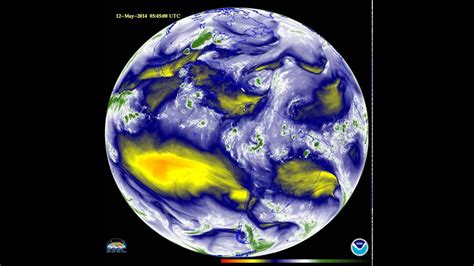 Goes 13 Annual Loop Of Water Vapor Imagery 65 Microns 2014 Youtube