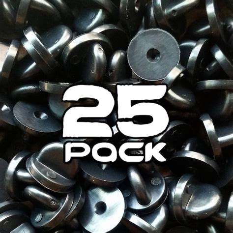 BLACK Rubber Pin Backs Per Pack Replacement PVC Pin Etsy