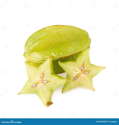 Averrhoa Carambola Starfruit Isolated Stock Image Image Of Nutrition