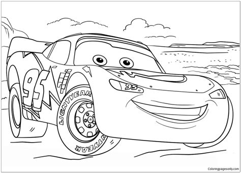 Mater the tow truck coloring pages hellokids. Lightning McQueen from Cars from Disney Cars Coloring Page ...