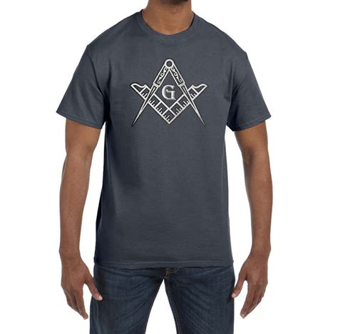 Antique Square And Compass Masonic Mens Crewneck T Shirt Tme