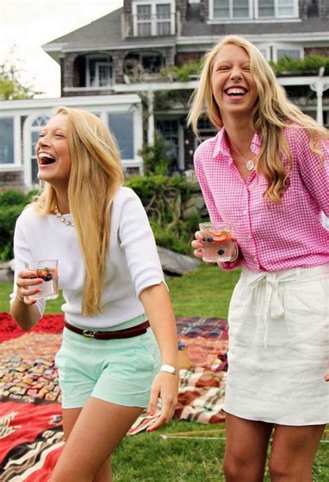 Classy Girls Wear Pearls Pink Checked Shirt With White Skirt Preppy Outfits Cute Outfits