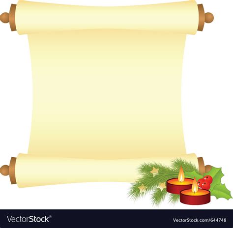 Christmas Scroll Royalty Free Vector Image Vectorstock