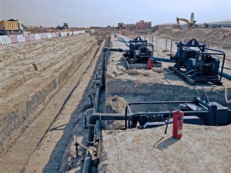 Dubai International Airport Dewatering Stormwater Pipe Line Excavation