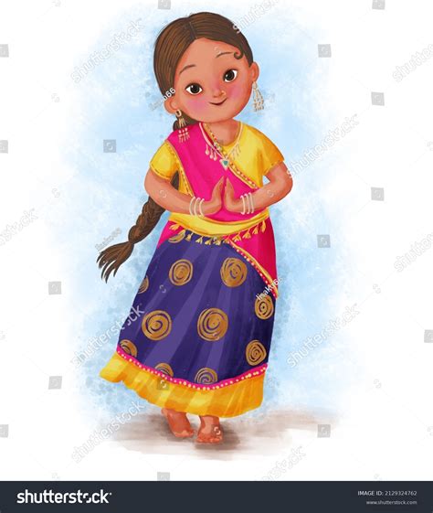 Cartoon Indian Girl