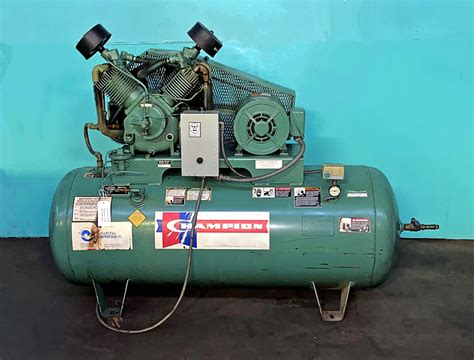 Champion 120 Gallon Horizontal Air Compressor Hr10 12 Norman Machine